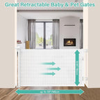 55 inch Retractable Baby Gates, EZIGO Extra Wide Baby Gate - Image 2