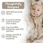Mila & Lulu Round Silicone Pacifiers – 100% Food-Grade, One-Piece Design - Image 4