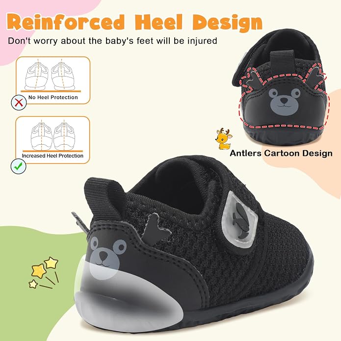 FEETCITY Baby Walking Shoes Barefoot Baby Shoes Infant Sneakers Newborn Crib - Image 3