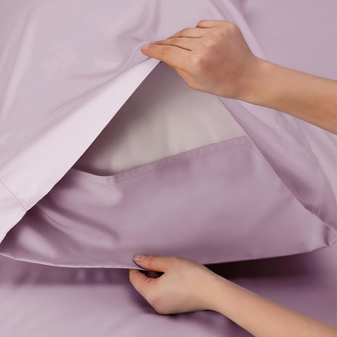 Bedsure Queen Sheet Set, Rayon Derived from Bamboo, Cooling Sheets, Breathable - Image 5