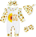 GRNSHTS Newborn Baby Girl Romper Infant Letter Print Jumpsuit Floral by GRNSHTS