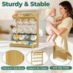 EsLuker.ly Baby Bottle Drying Rack Bamboo Vertical Dryer Holder, Space Saving - Image 5