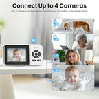 Smart Baby Monitor with 2 Cameras and Audio, Long Range, Night Vision, - Image 6