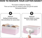 Large Storage Baskets for Organizing, Closet Shelf Baskets for Clothes Blanket - Image 7