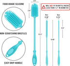 12.5” Silicone Bottle Brush & Straw Cleaner Brush Set | Water Bottle Cleaner - Image 2