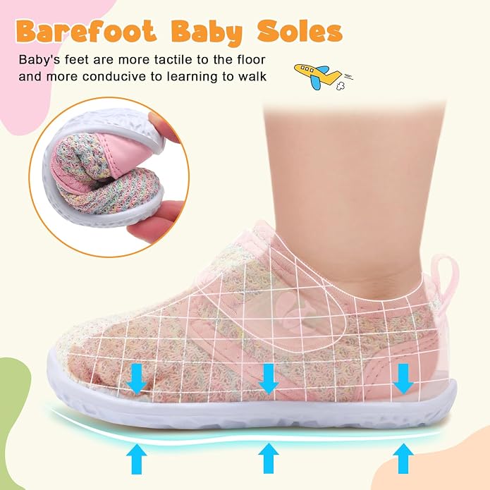 FEETCITY Baby Walking Shoes Barefoot Baby Shoes Infant Sneakers Newborn Crib - Image 5