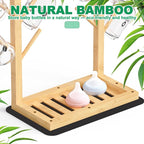 Baby Bottle Drying Rack, Vertical Bamboo Bottle Dryer Holder - Image 7