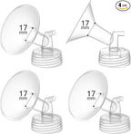 4PCS 17mm Breast Pump Flanges, Compatible by GOTOCUT