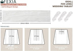 FEXIA 3 Pack White Cheesecloth Table Runner 35x120 Inches - Image 2