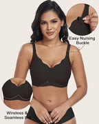 As Fairy Wireless Seamless Pumping Bra Hands Free Nursing Bra Wirefree Comfort - Image 2