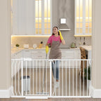 Extra Wide Baby Gate Extra Tall Dog Gate by HOOOEN