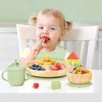 Bamboo Suction Plates for Babies and Bamboo Plates For Kids Baby Feeding and - Image 3