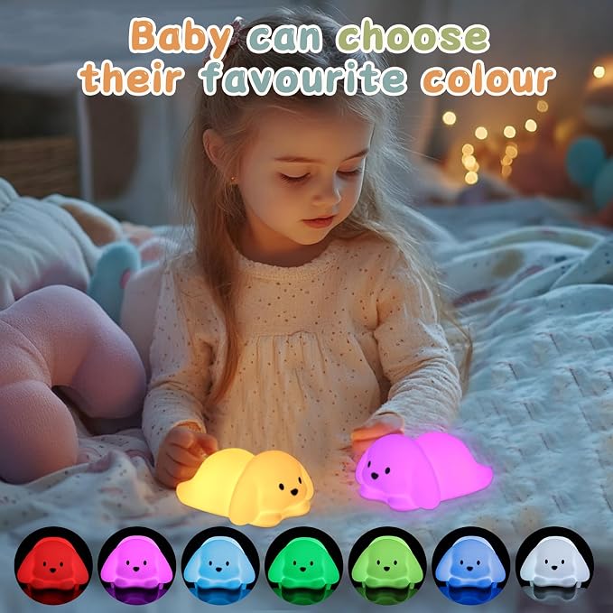 LOVERUIS Night Lights Squishy Light Dogs Colorful Night Light - Image 2