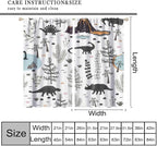 Funny Dinosaur Curtains Cute Dino Cartoon Animals Abstract Aesthetics Art Print - Image 7