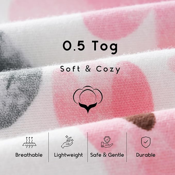 Yoofoss Baby Sleep Sack 0-6 Months 0.5 Tog Wearable Blanket - Image 7