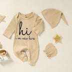 GRNSHTS Newborn Baby Boy Romper Coming Home Outfits Letter Print Bodysuit - Image 2