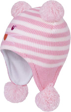 LANGZHEN Toddler Kids Infant Winter Hat, Earflap Knit Warm Cap Fleece Lined - Image 2