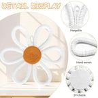 6 Pcs Boho Nursery Decor, Woven Macrame Daisy Flower Wall Hanging in 3 Sizes - Image 5