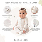 Bamboo Little Soft Baby Footie Pajamas, Baby Clothes, Newborn Sleepers - Image 2