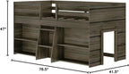 Max & Lily Modern Farmhouse Low Loft Bed, Twin Bed Frame - Image 2