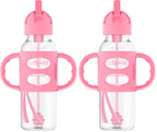 Dr. Brown's Milestones Narrow Sippy Straw Bottle, Spill-Proof by DrBrowns