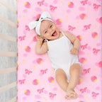 UOMNY Crib Sheet, Strawberry Bow Crib Sheets Baby Sheet - Image 6