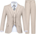 Boy's Suit Formal Slim Fit 5 Pieces Suit Set Blazer Vest Pants by Fesenbo