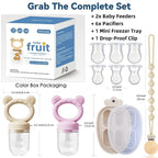 4 Pack Stylish Anti-Drop Fruit Pacifier Feeder, Breastmilk Popsicle Molds - Image 5