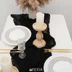 FEXIA 3 Pack Black Table Runner 35x120 Inches - Image 7