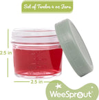 WeeSprout Glass Baby Food Storage Jars w/Lids Snack, Reusable Small Containers - Image 3