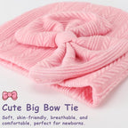 BQUBO Newborn Baby Hats Mittens Set Hospital Hat Beanie Infant Bow Hats Baby - Image 6