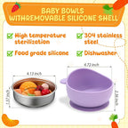 Nuogo 6 Pcs Stainless Steel Baby Bowls - Image 3