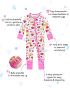 Bamboo Viscose Convertible Baby Footies Pajamas, footies - Image 2