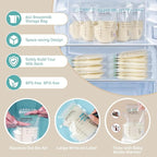 200 Pcs Breastmilk Storage Bags, 8oz Breast Milk Storing Bag - Image 6