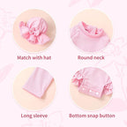 YOUNGER TREE Infant Baby Girls Swimsuit Long Sleeve Swimsuits One Piece - Image 4