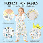WONDAY Toddler Sleep Sack with Feet, 0.5 Tog Sleeping Sacks - Image 2