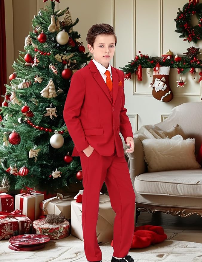 A&J DESIGN Boys 7-Piece Formal Suit Ring Bearer Outfit - Image 2