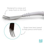 Bumkins Toddler Utensils, Kids Size Fork and Spoon Set, Silicone and - Image 4