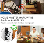 Furniture Anchors Anti-Tip Kit- Furniture Straps - Image 2