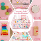 Foldable Wooden Baby Playpen - Image 5