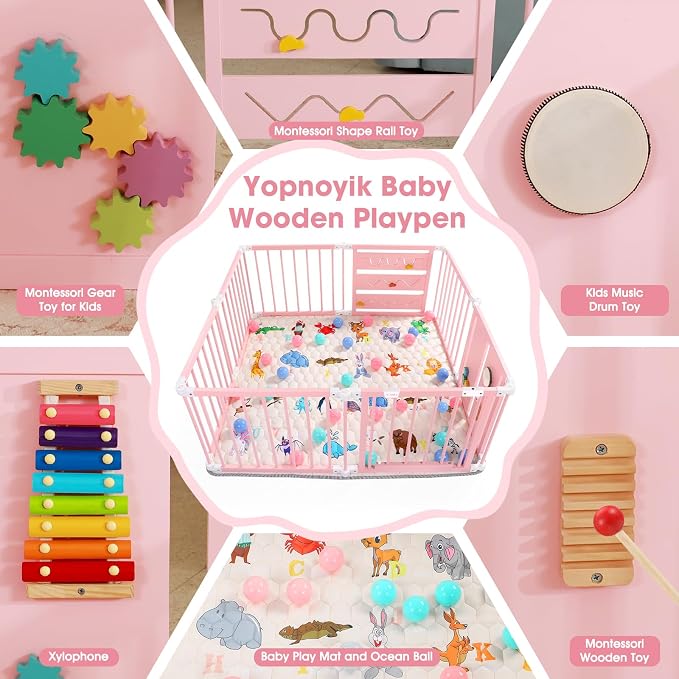 Foldable Wooden Baby Playpen - Image 5