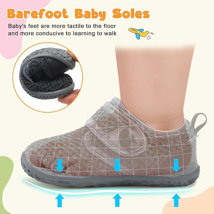 FEETCITY Baby Walking Shoes Barefoot Baby Shoes Infant Sneakers Newborn Crib - Image 5