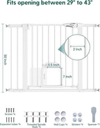 Babelio Baby Gate with Adjustable Cat Door, 29-43" Auto Close Durable Pet door - Image 8