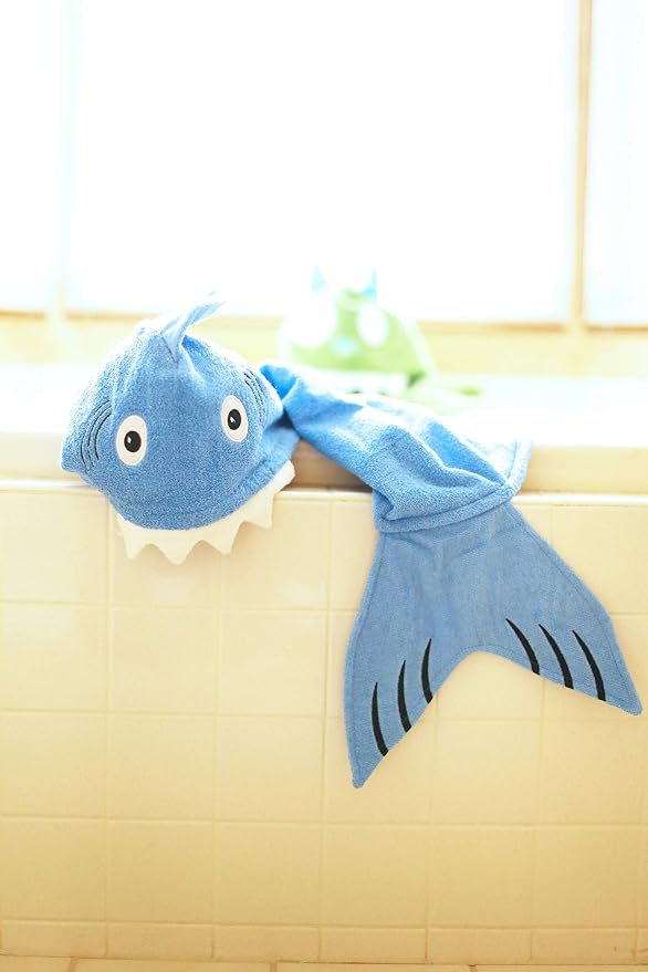 Hooded Baby Towel for Kids 2-8 | Large 100% Cotton Baby Shark Towel for Boys or - Image 2