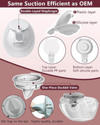 8PC Upgraded M9 Breast Pump Replacement Part, Including 4pcs Duckbill Valve and - Image 4