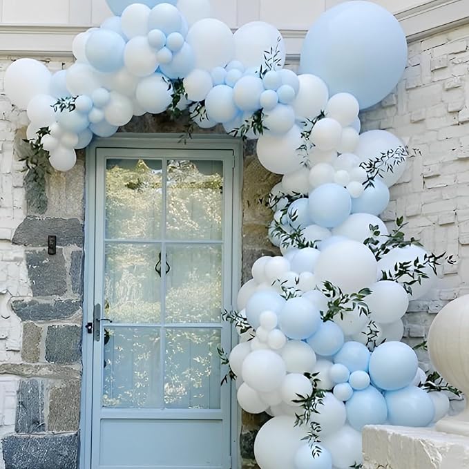 90pack Light Blue Balloons Different Size 18/12/10/5 Inch Baby Blue Balloon - Image 7
