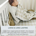 Pobibaby Premium Baby Blanket, Soft Stretchy Quilt - Image 3