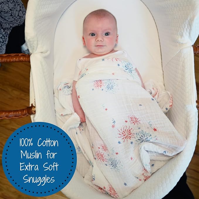 LollyBanks Swaddle Blanket 100% Cotton, Muslin Swaddle Blankets Lightweight - Image 2