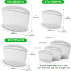 Premium Platinum Silicone Reusable Food Storage Bags 3-Pack, Airtight Zip Lock - Image 7