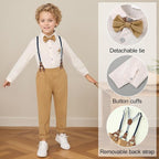 CARETOO Toddler Boy Clothes Suit Gentleman Wedding Outfits Kids Formal Dress - Image 3